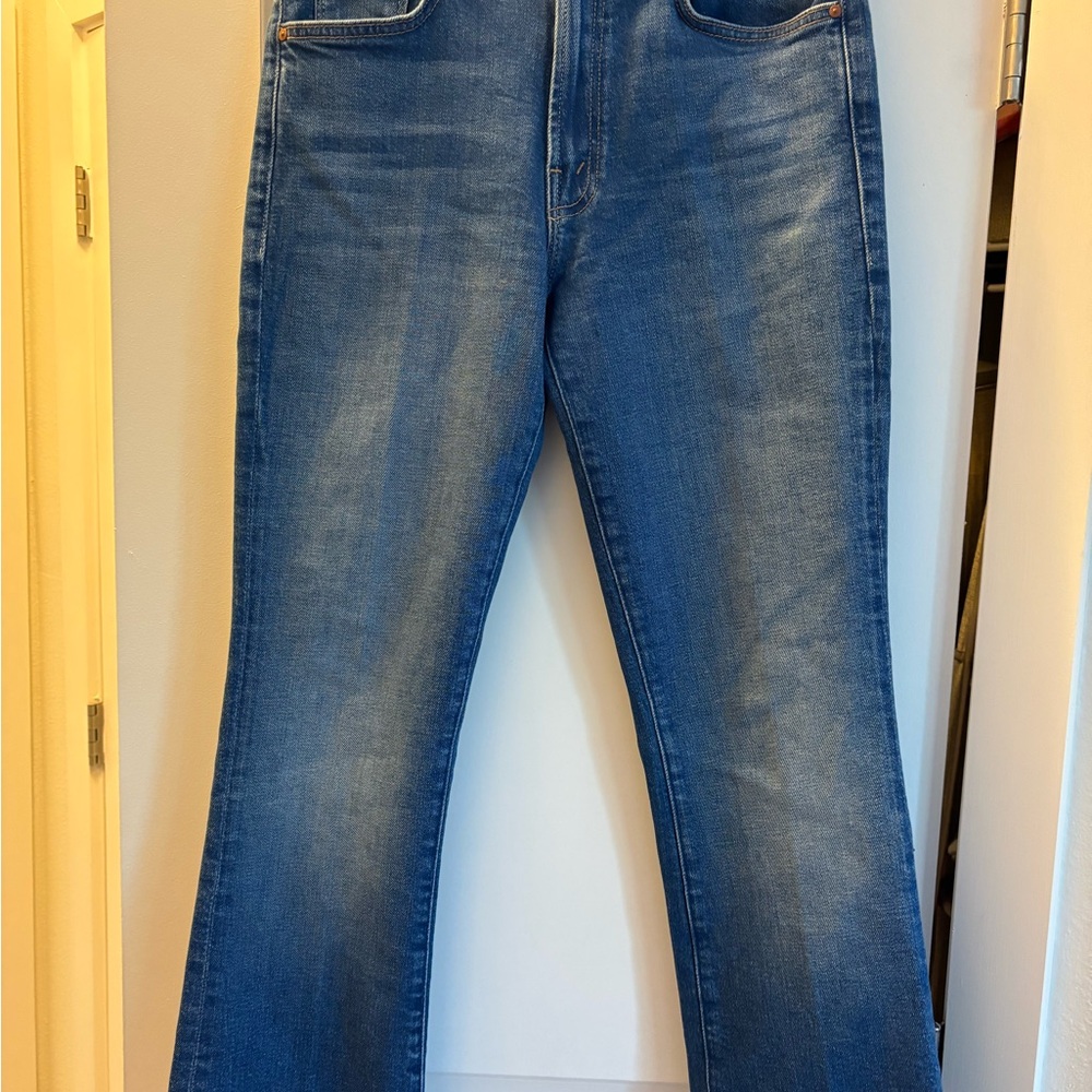 MOTHER the insider crop fray jeans